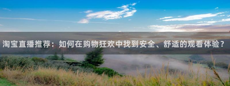 新球赛直播：淘宝直播推荐：如何在购物狂欢中找到安全、舒适的观看体验？