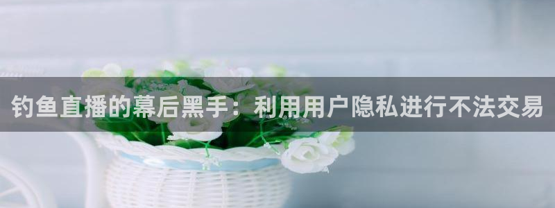 新球体育足球比分：钓鱼直播的幕后黑手：利用用户隐私进行不法交易